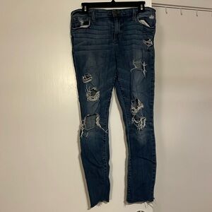 Dark ripped jeans